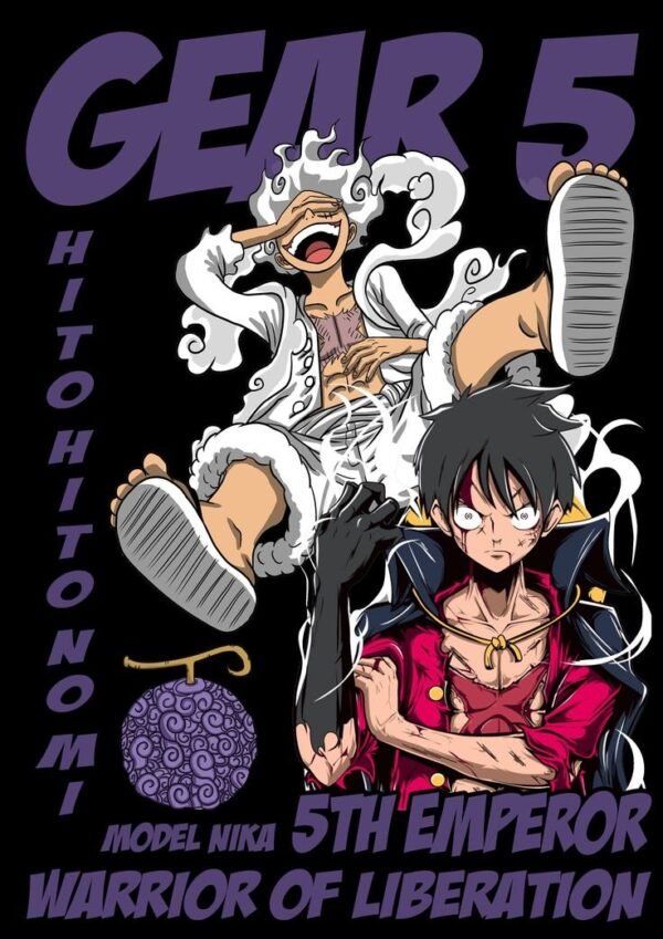 Gear 5 Oversized T-Shirt – Anime Streetwear - Image 4