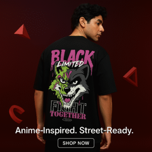 Black limited Oversized–Anime Streetwear