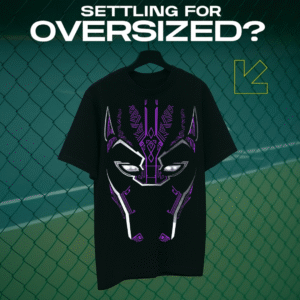 Black Panther Face Oversized T-Shirt – Wakandan Edition