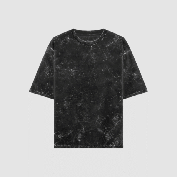 Black Acid Washed Oversized Tee - Image 3