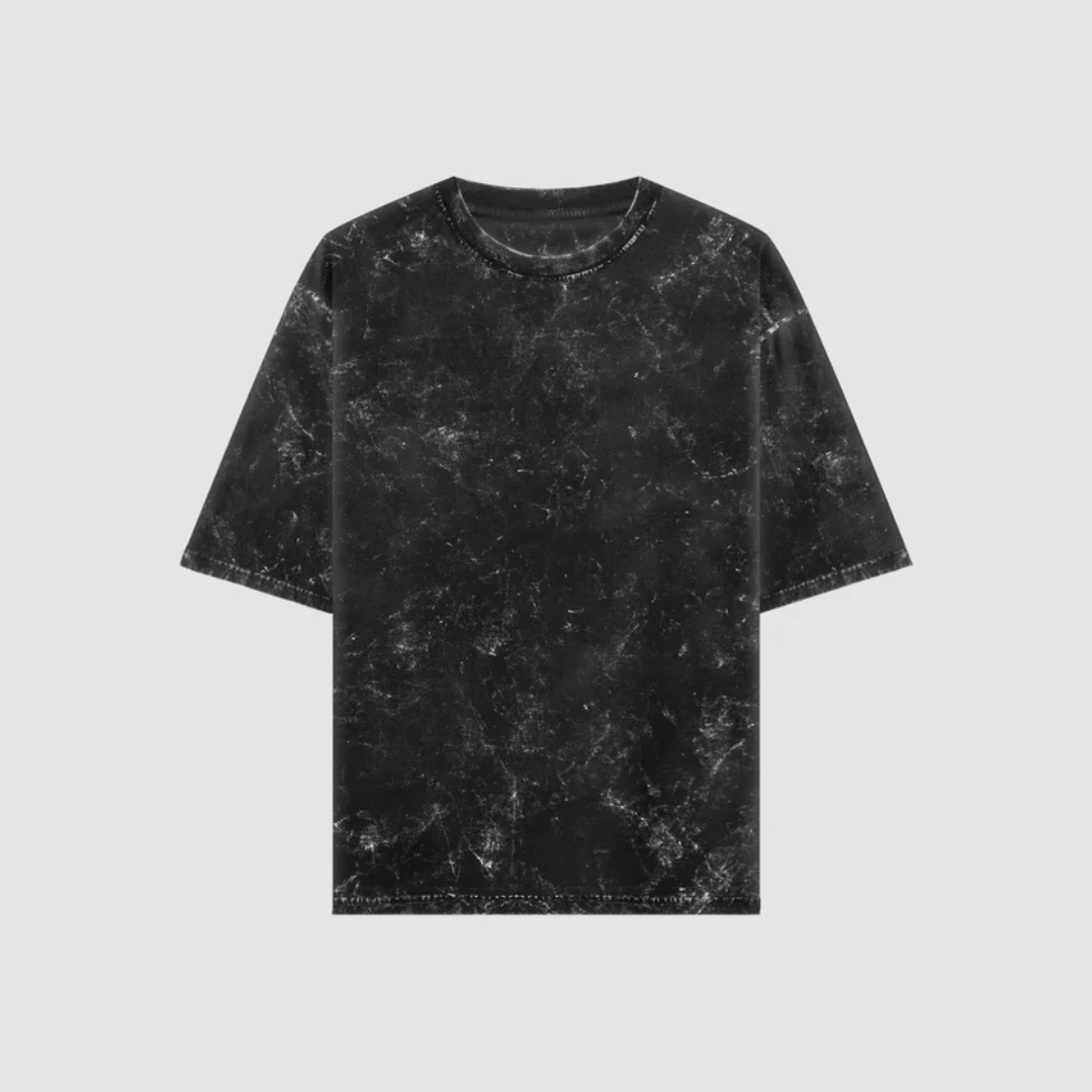 Black Acid Washed Oversized Tee - Image 3