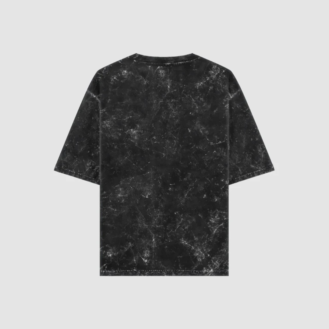 Black Acid Washed Oversized Tee - Image 2